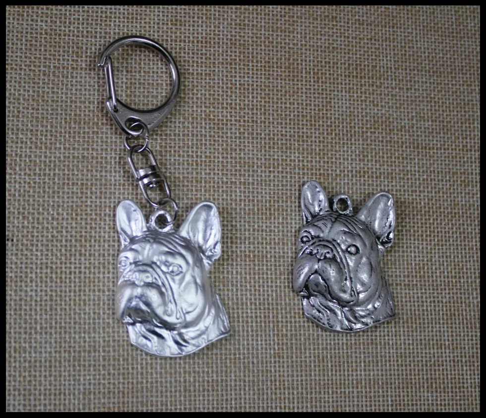 french BullDog Keychain Popular  handmade delicated carved Key Chain Key Ring fast delivery