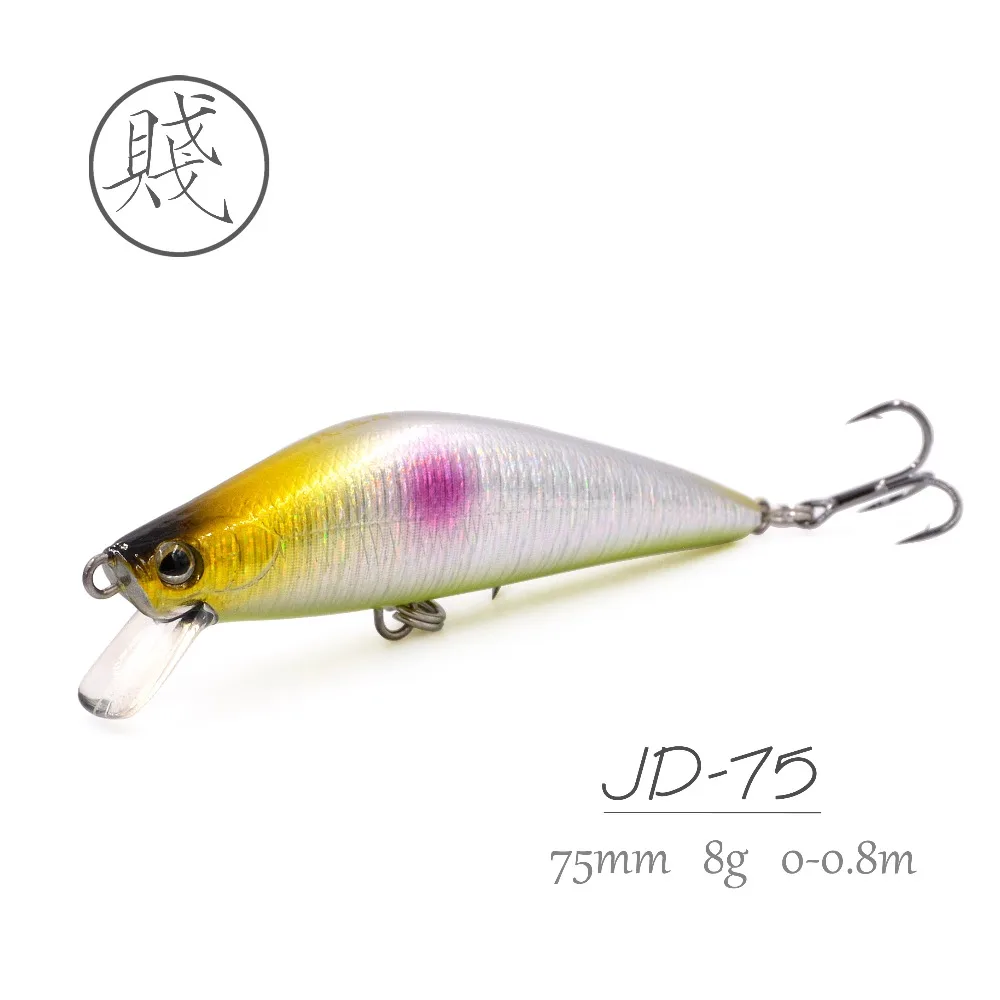 THETIME Brand JD75 75mm 8g Floating Jerkbait Lure Hard Plastic Wobble Artificial Minnow Bait For Trout Bass Pike Perch Fsihing