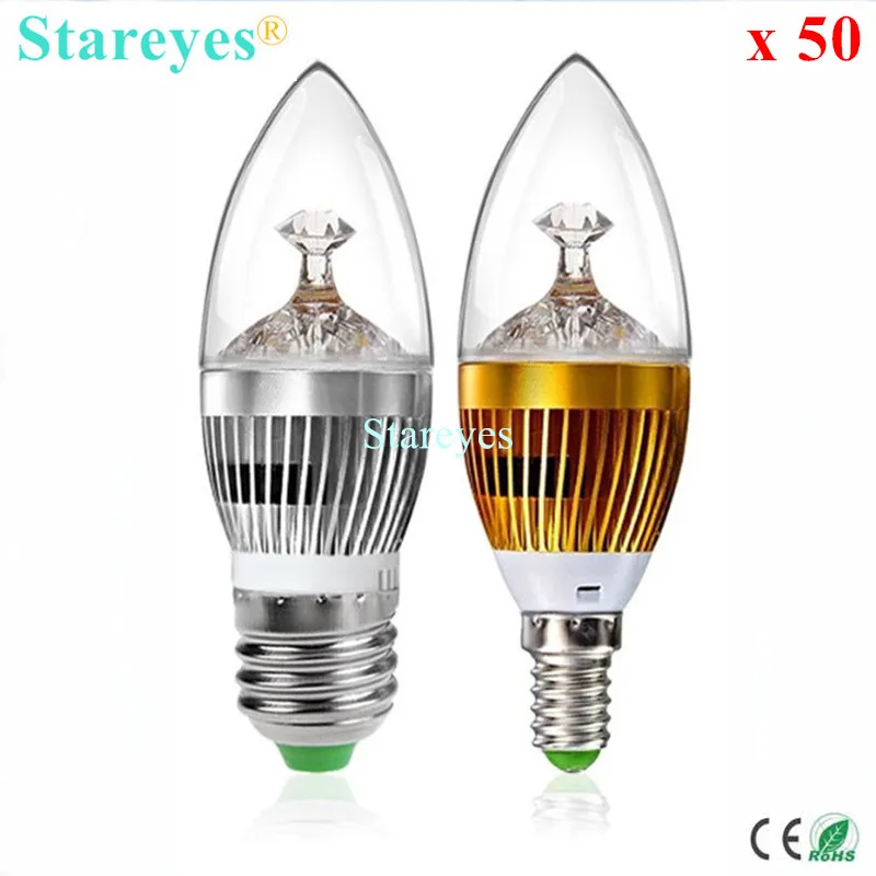 

Free shipping 50 pcs Dimmable 3W 4W 5W E14 E27 LED Candle Light Droplight Bulb Ceiling chandelier lamp spotlight lighting