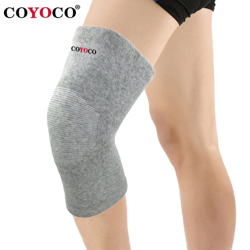 1 Pcs Sports Knee Pad Support Protector COYOCO Brand Kneepad Prevent Arthritis Injury High Elastic Knee Guard Keep Warm Brown