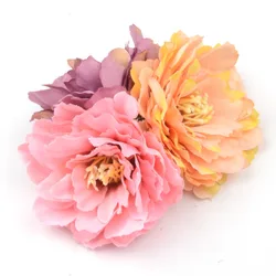 10/25Pcs6cm Artificial Silk Carnation Flower Heads Wedding Home Decoration DIY Bride Holding flowers Accessories Fake Flowers