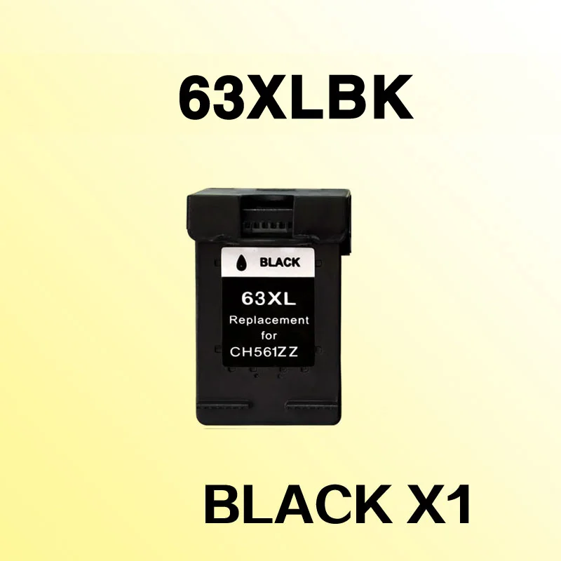 63xl black ink cartridge compatible for 63 hp63 3630 3632 4652 4655 4522 ENVY 4516 4512 4520 4522