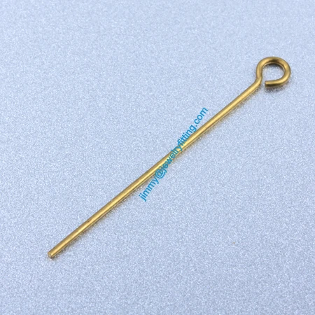 Jewelry Making findings Eye Pins  Raw Brass Pins ;Scarf Pins findings 0.7*33mm