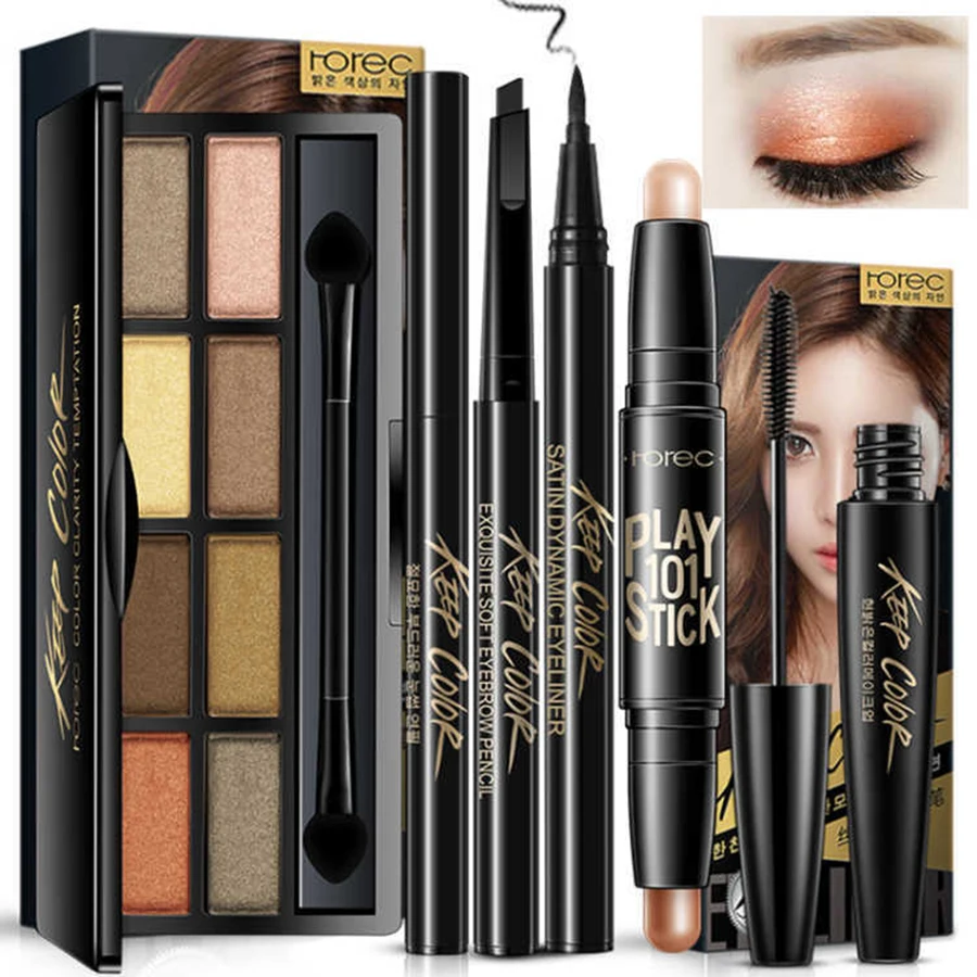 LAIKOU-Kit de maquillaje profesional para mujer, juego de cosméticos para niños, bolsa de la suerte, sombra de ojos, labios, regalo de calidad, regalo de cumpleaños