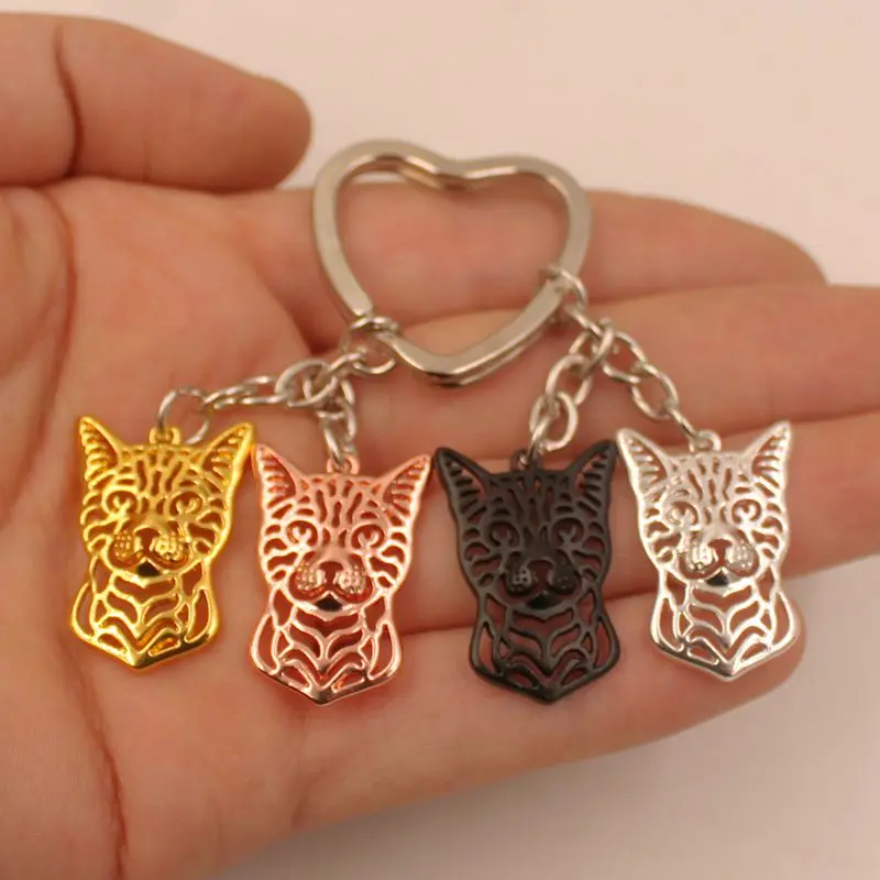 Bengal Cat Animal Cute Gold Silver Plated Keychain Gift For Bag Car Women Men Girls Boys Love Jewelry Christmas