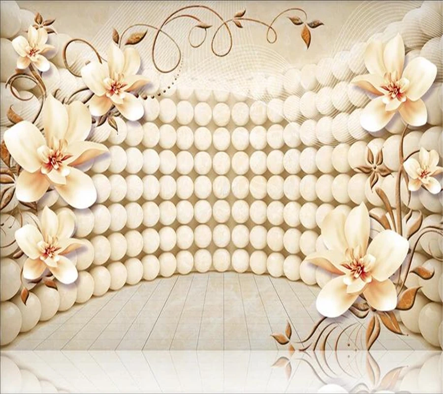 

wellyu Custom wallpaper papel de parede 3D ball flower stereoscopic expansion space background wall painting behang tapety