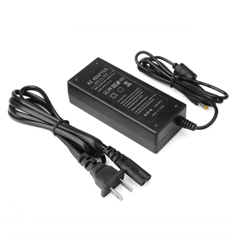 AC 100-240V To DC 24V 1A 2A 3A 4A 5A 24W 48W 72W 96W 120W Adapter Plug Power Supply US EU plug