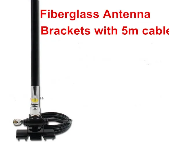 Dual band mobile radio fiberglass antenna UV band car radio UHF male antenna 144 430M bracket with 5m cable