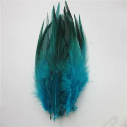 Wholesale 50 Pcs/Lot Pheasant Feather 10-15cm Lake Blue Chicken Feathers DIY Chicken Feather Jewelry Plume decoration Plumes