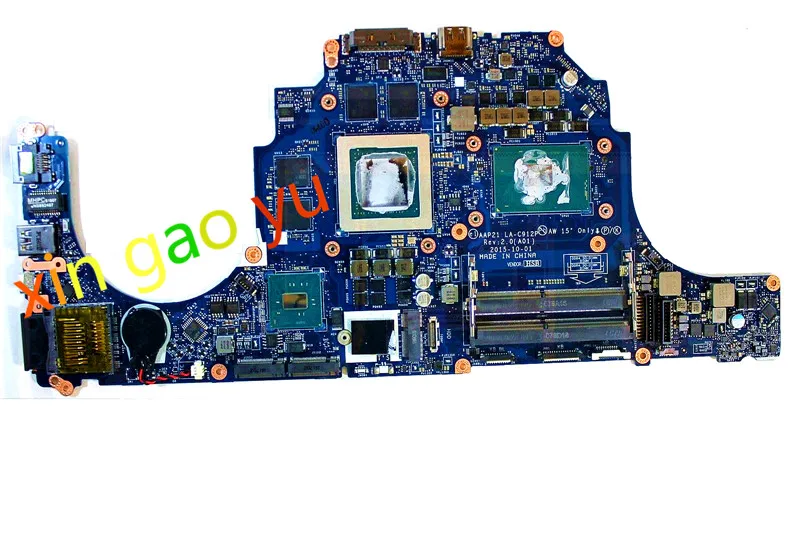 

Laptop Motherboard LA-C912P AAP21 FOR Dell FOR Alienware 15 R2 17 R3 W15RD 0W15RD CN-W15RD W i7-6700HQ CPU GTX980M 8GB GPU