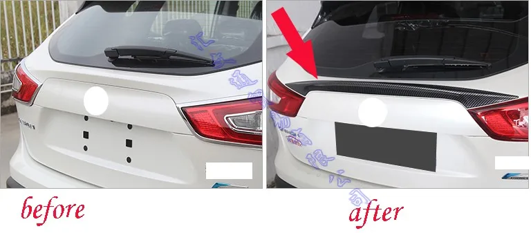 For Nissan Qashqai J11 2015-2020 Car Accessories ABS Chrome Rear Trunk Molding Bezel Styling Sticker Garnish 2017 2018 2019 2016