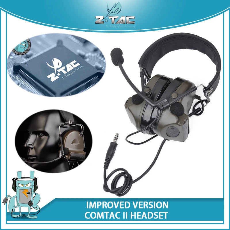 Z-Tactical softair High Configuration  Ver. Softair Aviation Headset  pelto Comta II Headsets Noise Cancelling  Airsoft Z044