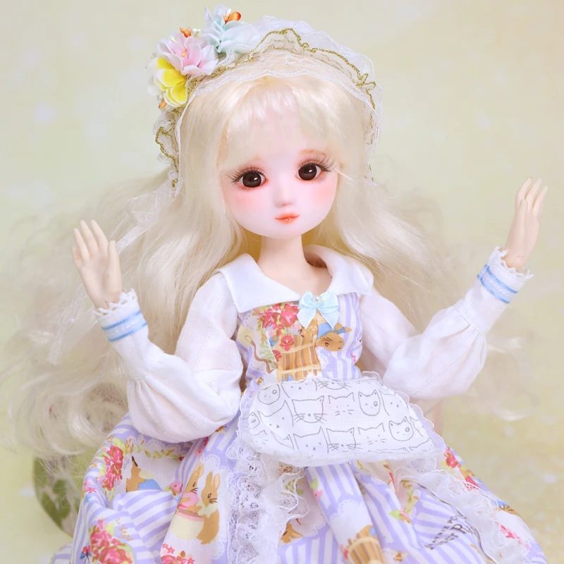 

DBS toy 1/4 BJD 45cm Joint Body with makeup outfits shoes, head can be opened