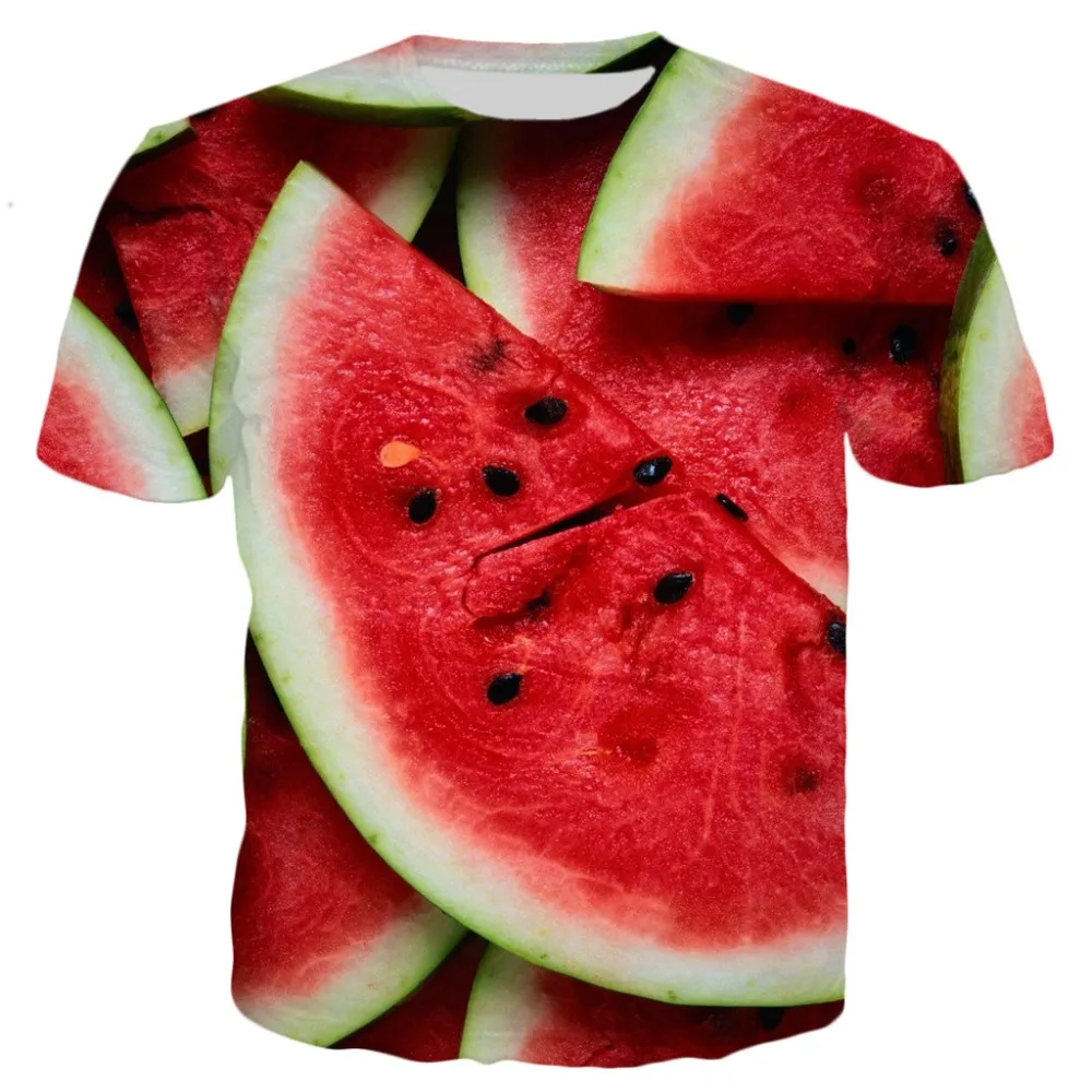 YX GIRL Camiseta de pesca 3D estampado frutas Verano 2019 - imagen 5