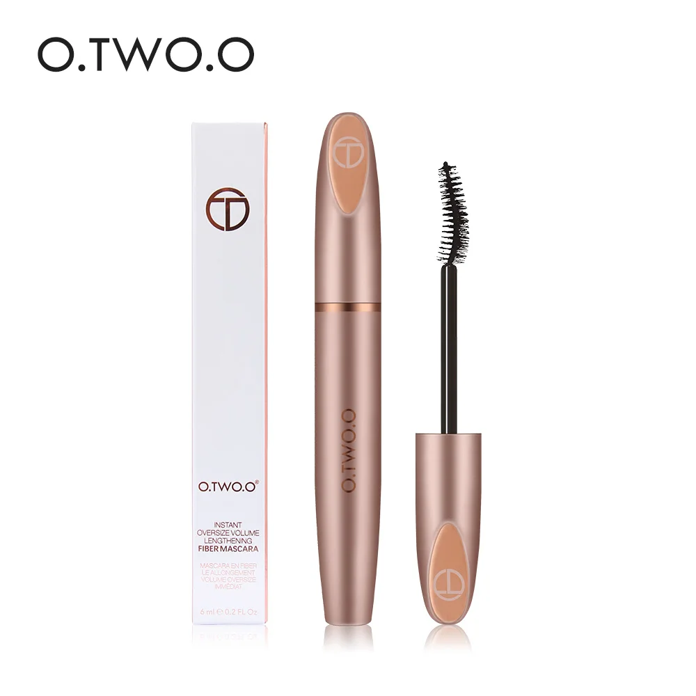 O.TWO.O 12 pçs/set 3D Seda Fibra Mascara de Cílios Preta À Prova D' Água Extensão Lash Mascara Grosso Longos Cílios de Longa Duração