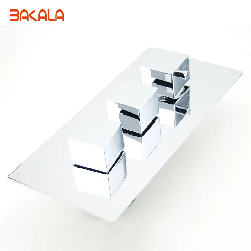 Bakala  Thermostatic Shower Faucet Mixing Valve  4 function valve Concealed Easy-mount Box Brass Concealed Valve Wall Mount