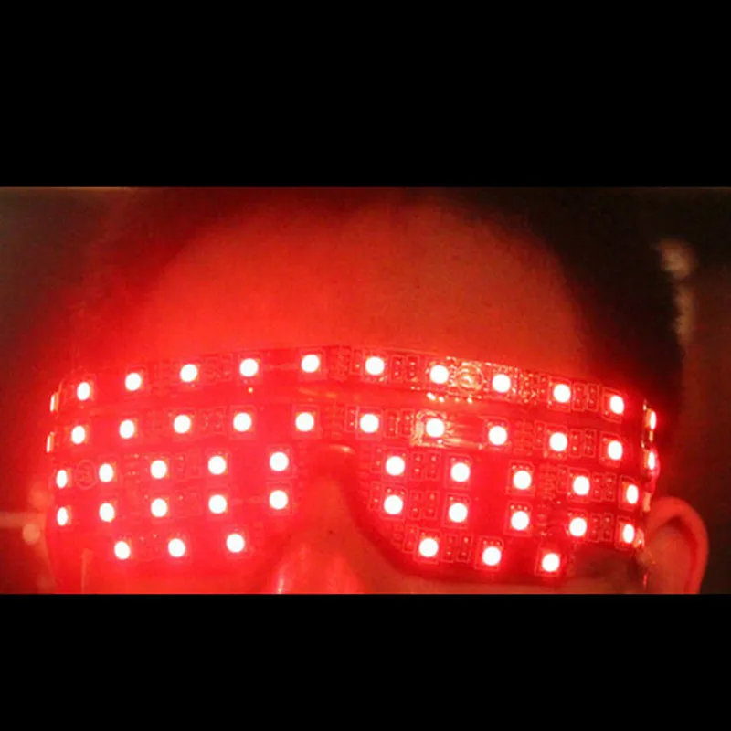 Cool Colorful Led Sunglasses Luminous Flashing Glowing Party Halloween DJ Club Glasses Can Change 7 Colors Led Stage Eyewear