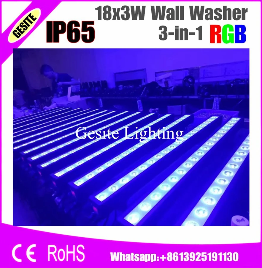 

4PCS/LOT 18X3W RGB Led Pixel Wall Washer Light 3IN1 Waterproof Architectural LED Lighting Outdoor DMX IP65 LED Flood Light