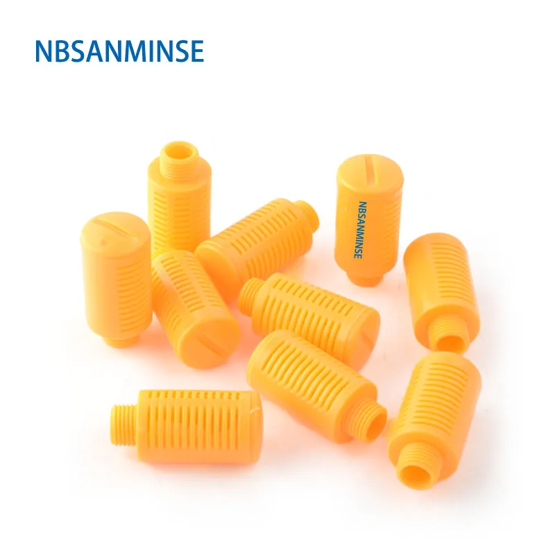 NBSANMINSE 10Pcs/lot Plastic Silencer 1/8 1/4 3/8 1/2 3/4 1  SU Type Air Muffler Plastic Pneumatic Parts