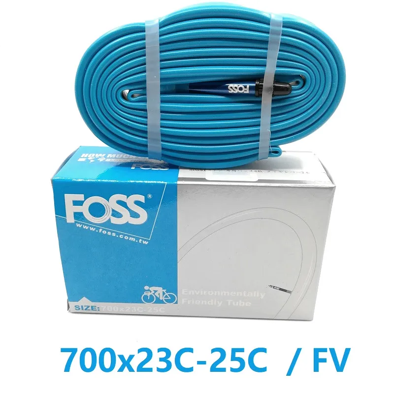 FOSS Bicycle Tube 700*23C-25C Road Bicycle Inner Tires 700*23C 700*25C Presta/FV Valve TPR Rubber Bicycle Tube Bike Parts Taiwan