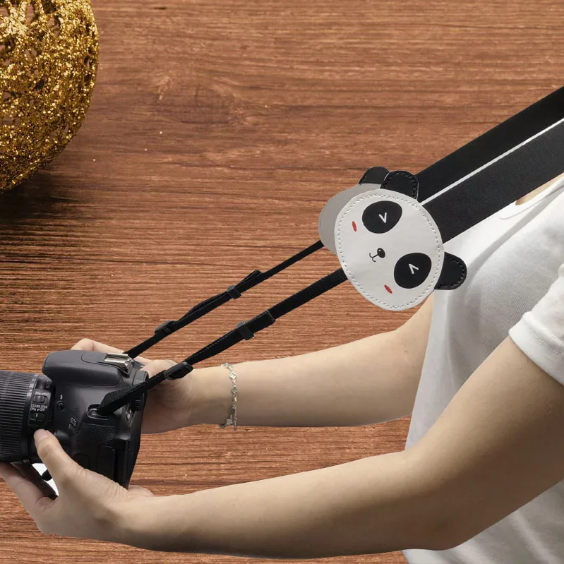Bella Panda Arcobaleno MikeyCamera Collo Della Cinghia Della Macchina Fotografica Della Cinghia Cinghia di Protezione Per Canon Nikon Sony Pentax 550d 70d 60d 60d d7000
