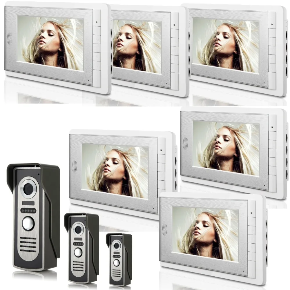 

3V6 7 Inch Monitor Water-Proof IP66 Wired Intercom Video Door phone