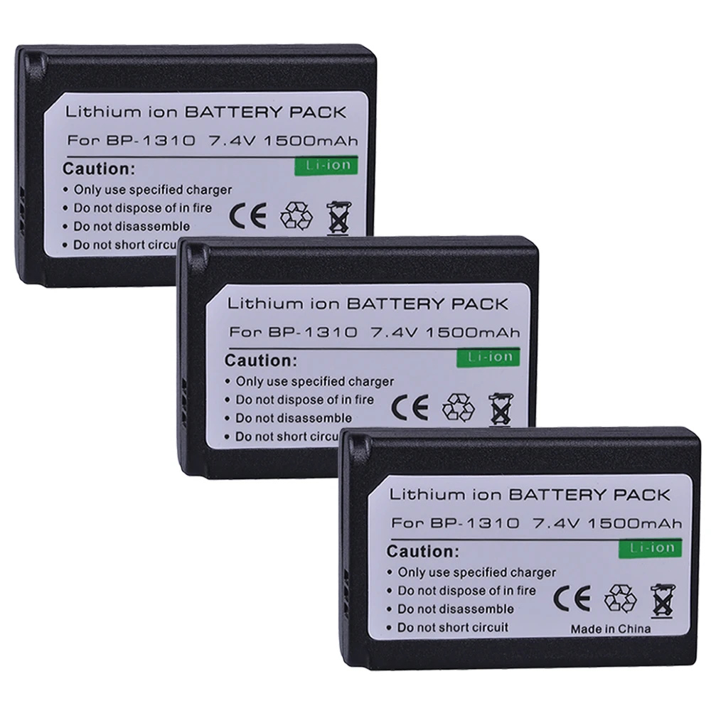 Batmax 3Pcs 1500mAh IA-BP1310 BP-1310 BP 1310 Camera Battery for Samsung NX5 NX10 NX100 NX11 NX20 Cameras