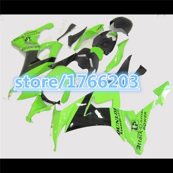 

ZX-10R 2008 2009 2010 ABS Fairings ZX10R 08-10 Fairings For KAWASAKI NINJA ZX-10R 08 09 10 green black Ning