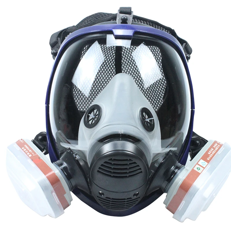 6800 Full Face Respirator Mask Set Anti Dust Mask Air Circulator Anti-fog Chemicals Paint Mask for Spraying/Pesticide/Laboratory