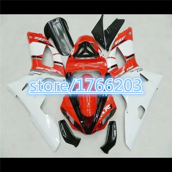 

ABS Fairing Set for red white YZFR1 00-01 YZF1000 2000 2001 R1 YZF R1 YZF1000 2000-2001 Plastic Kit Ning