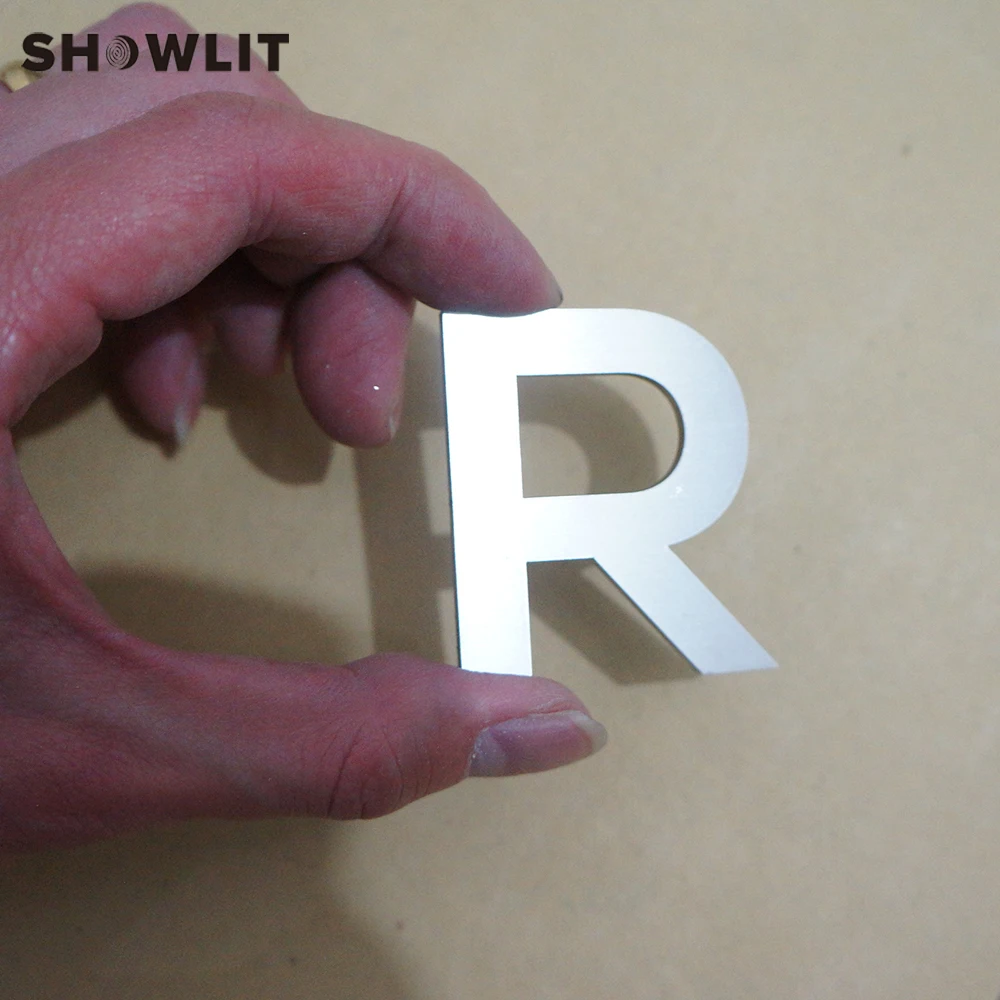 2mm Brushed stainless steel flat letters cutting letters