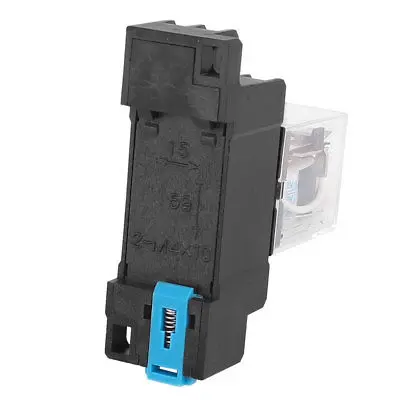 JQX-13FL AC 12V Coil 8 Screw Terminals DPDT 35mm DIN Rail Power Relay w Socket