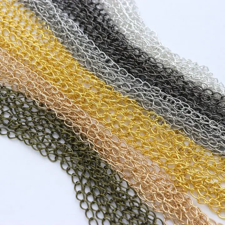 5 Meter langer offener Gliederring, verlängerte und verlängerte Schmuckketten, Schwanzverlängerung für DIY-Schmuckherstellung, Halskettenzubehör, 5 x 3 mm – Detail 2