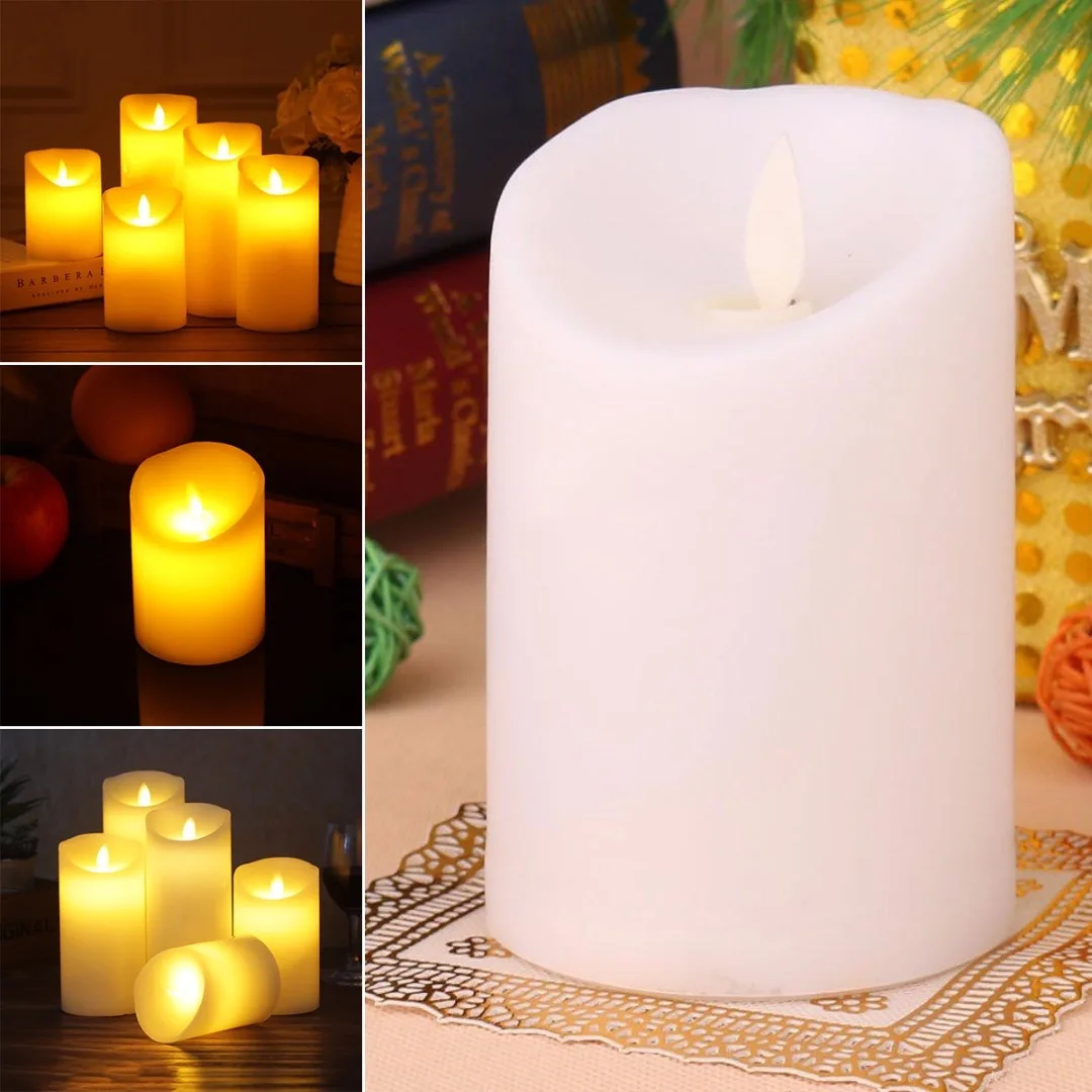 Creative LED Candle Multicolor Lamp Simulation Color Flame Tea Light Home Wedding Birthday Party Decoration