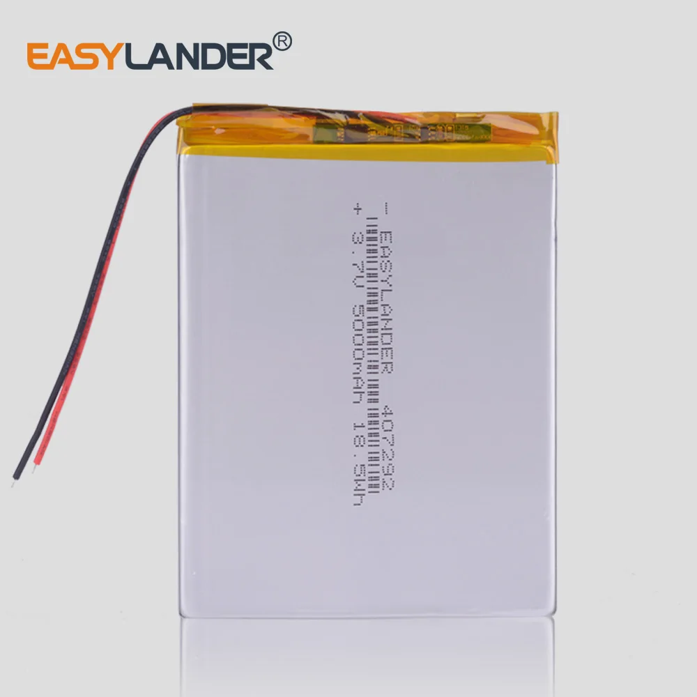 5000mAh 3.7V 407292 Rechargeable Lithium Li-ion Polymer Battery