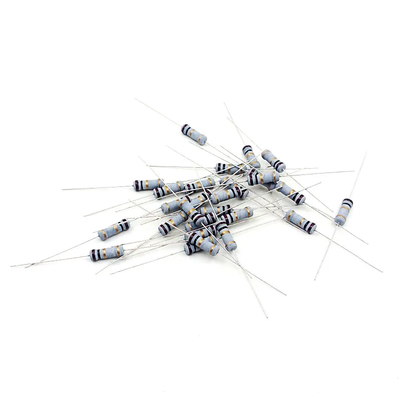 1000pcs 1W 5% Carbon Oxide Film Resistor 0.22 0.3 0.47 0.5 1 1.5 10 47 100 220 330 1K 10K 100K 470K Ohm 10Kohm For DIY Resistors