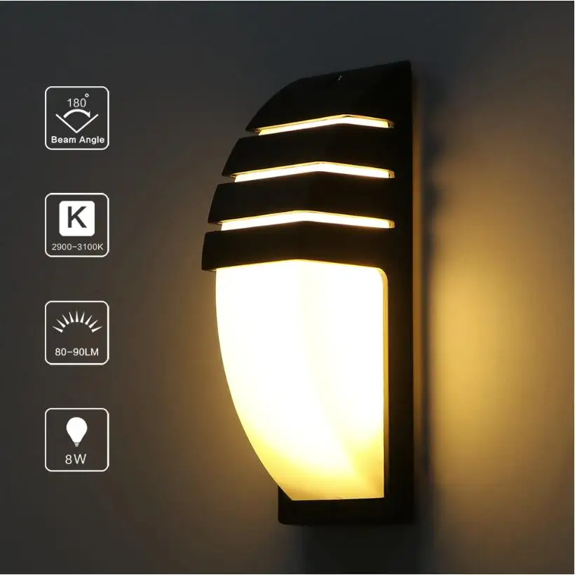 

10W LED Wall lamp Outdoor Waterproof LED Wall Light AC90-260V Aluminum Courtyard Garden Porch Corridor Lights Retro Wall Lamp