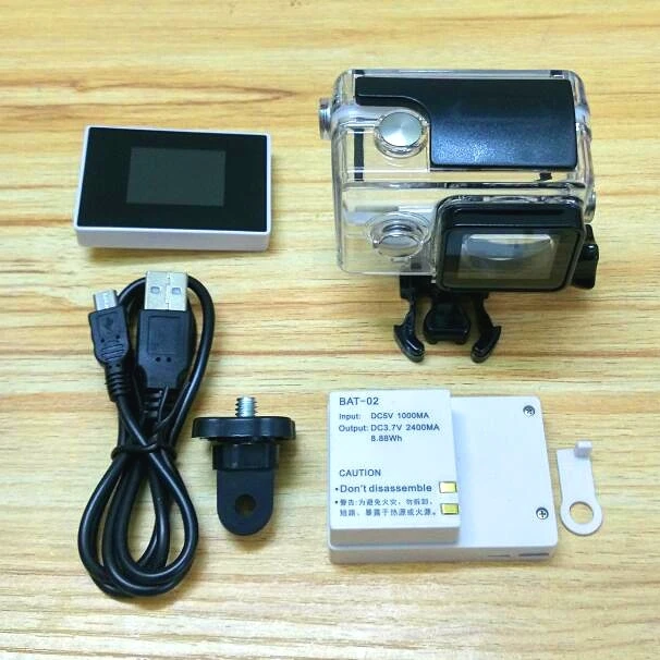 Action Camera accessories Screen External Battery External LCD Lquid Crystal Display Waterproof Case/Housing for XiaoMi Yi 1