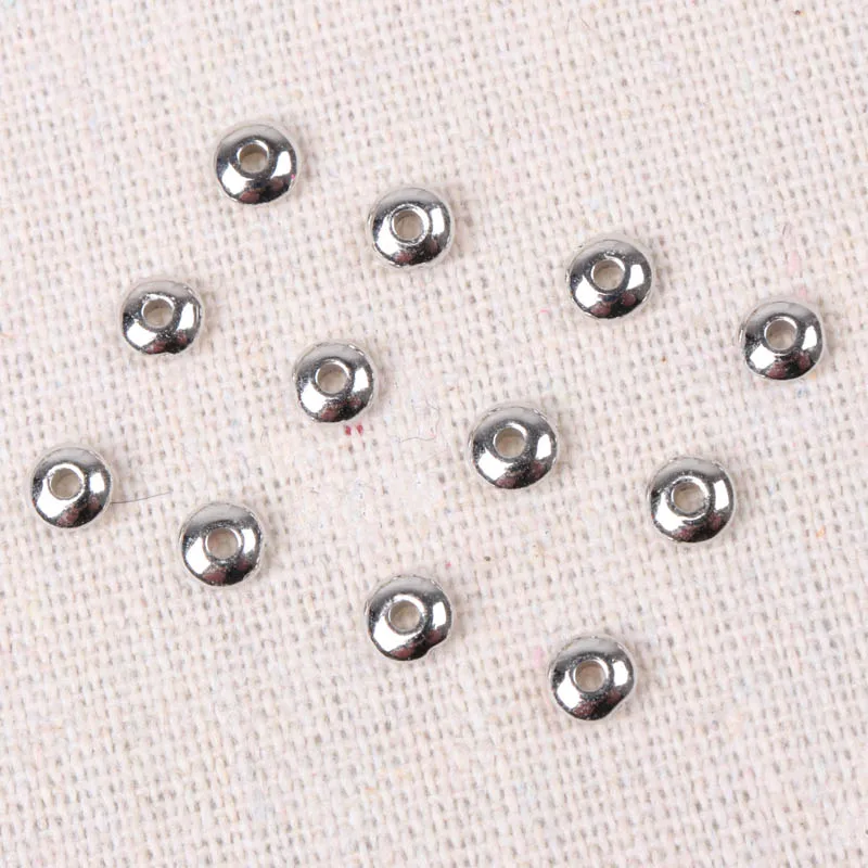 5x2mm 500pcs Silver and Gold Plated CCB Flat Round Wheel Spacer Beads For Jewelry making DIY KL34