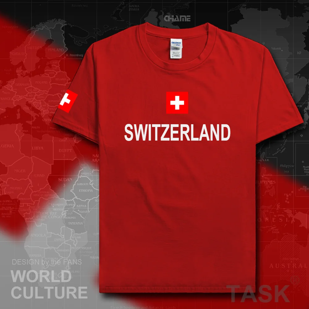 Swiss Confederation Switzerland t shirts man 2017 t-shirts nation team cotton tees fans country CHE CH Confoederatio Helvetica