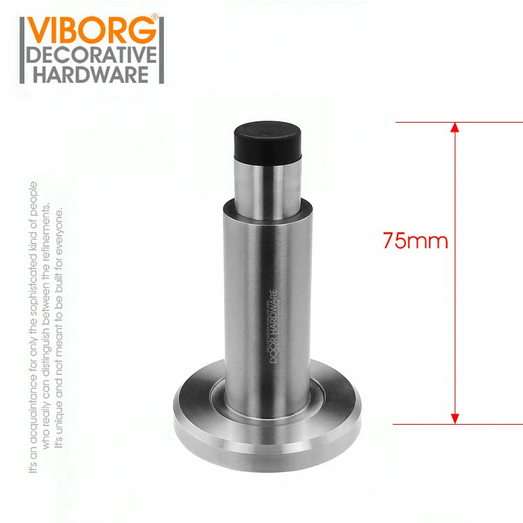 

VIBORG Deluxe Adjustable 304 Stainless Steel + Rubber Door Stopper Wall mounted door Doorstop Door Stop Wall Protector Bumper