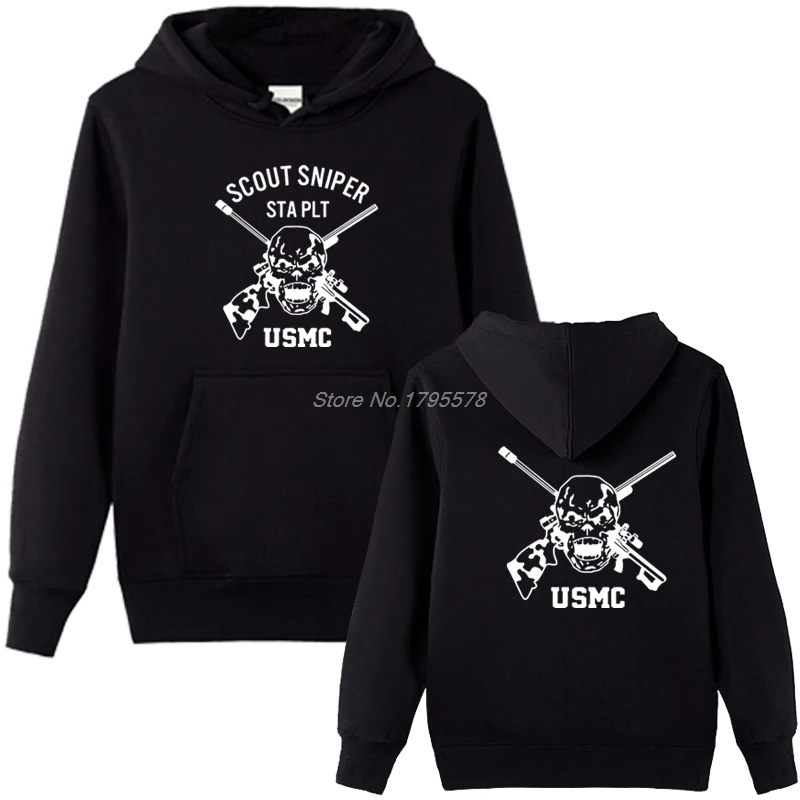 Fashion Hot Sale USMC United States Marine Corps - Scout Sniper STA Platoon Hoodie Cool Jackets Tops Harajuku Streetwear