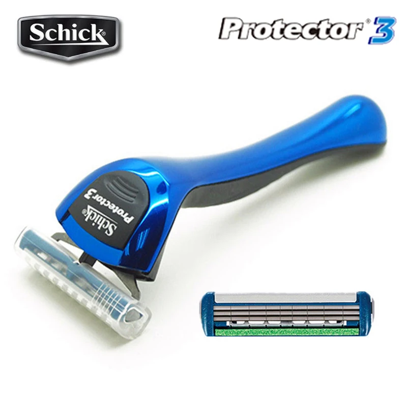 Schick Protector 3d Diamond Razor 1 Razor + 1 Blade Safety Manual Shaver Men Hair Beard Shaving Razor In Stock