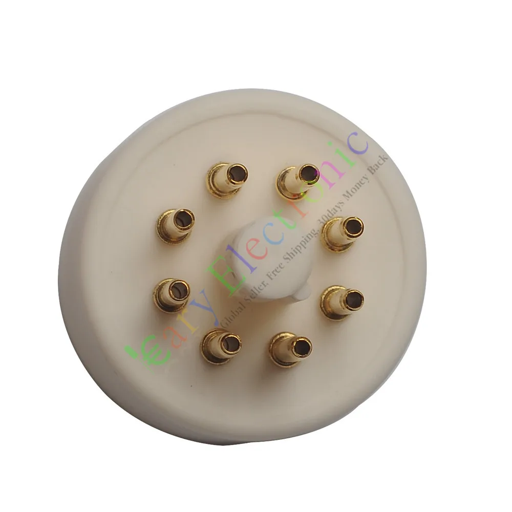 Оптовая и розничная продажа, 2 шт., 8-контактные золотые керамические гнезда для вакуумных трубок, основа для аудиоусилителей 6N7 6N8, детали «сделай сам», бесплатная доставка