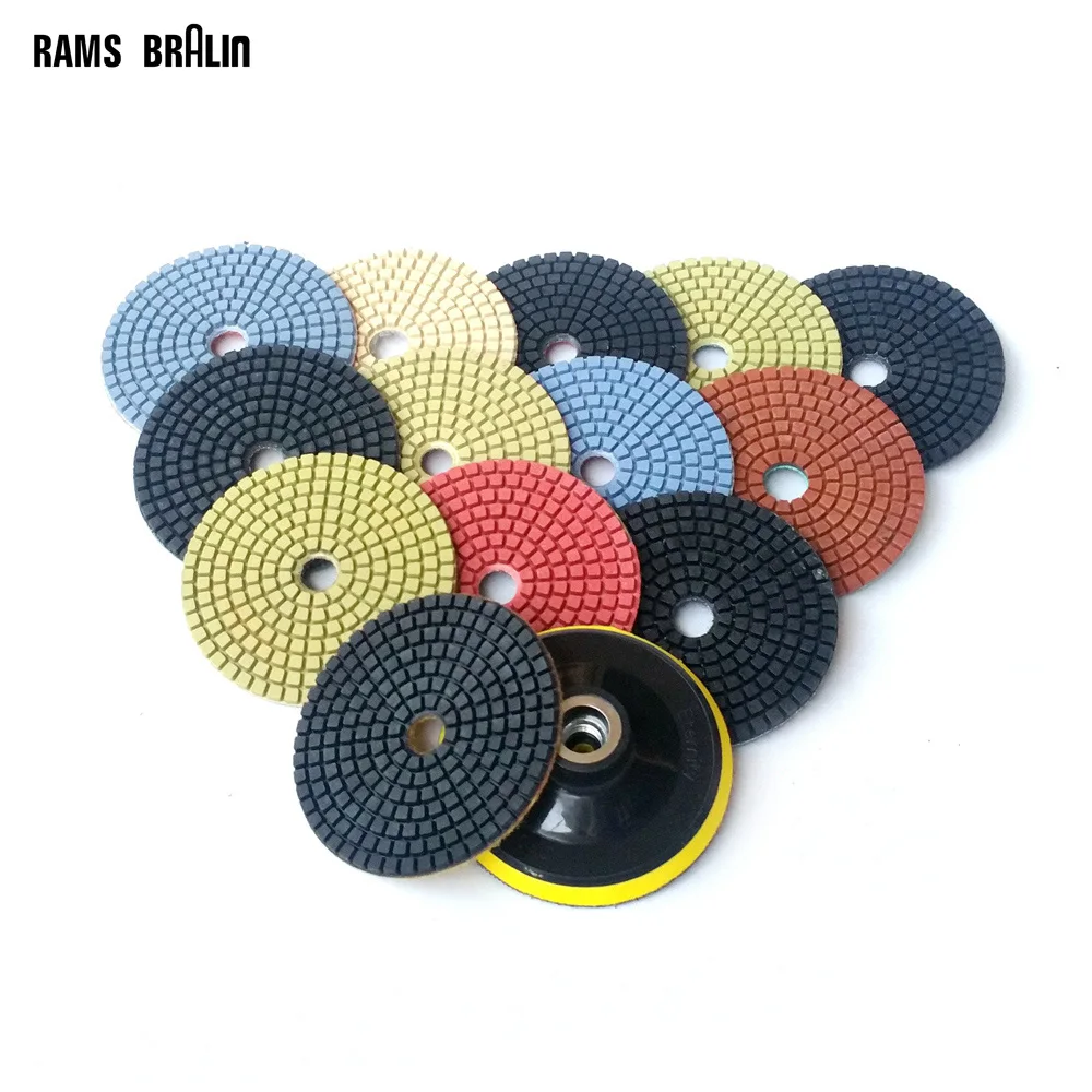 

4" Premium Quality Diamond Flexible Polishing Pads Wet Grinding Disc for Marble Stone Glass Ceramics