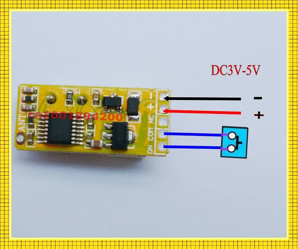 Micro Remote Control Switch DC3.7V 5V 6V 7.4V 9V 12V Relay Receiver COM NC NO RX Wide Voltage Range Learning Code M T L