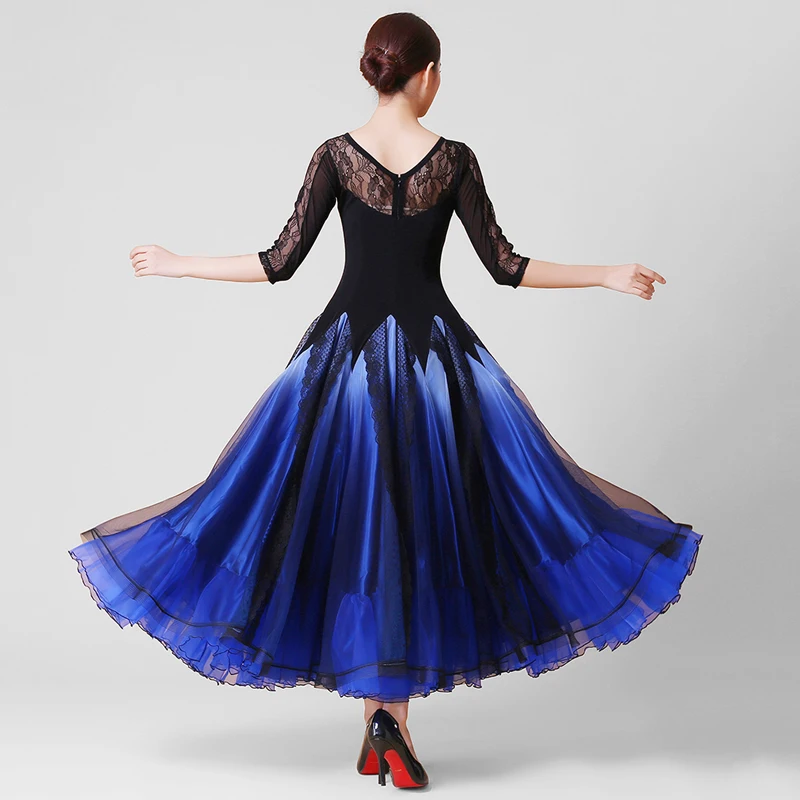 Ballroom Competition Dance Dress Adult Tango Flamenco Waltz Dancing Skirt Women Multi Color Ballroom Dance Dresses