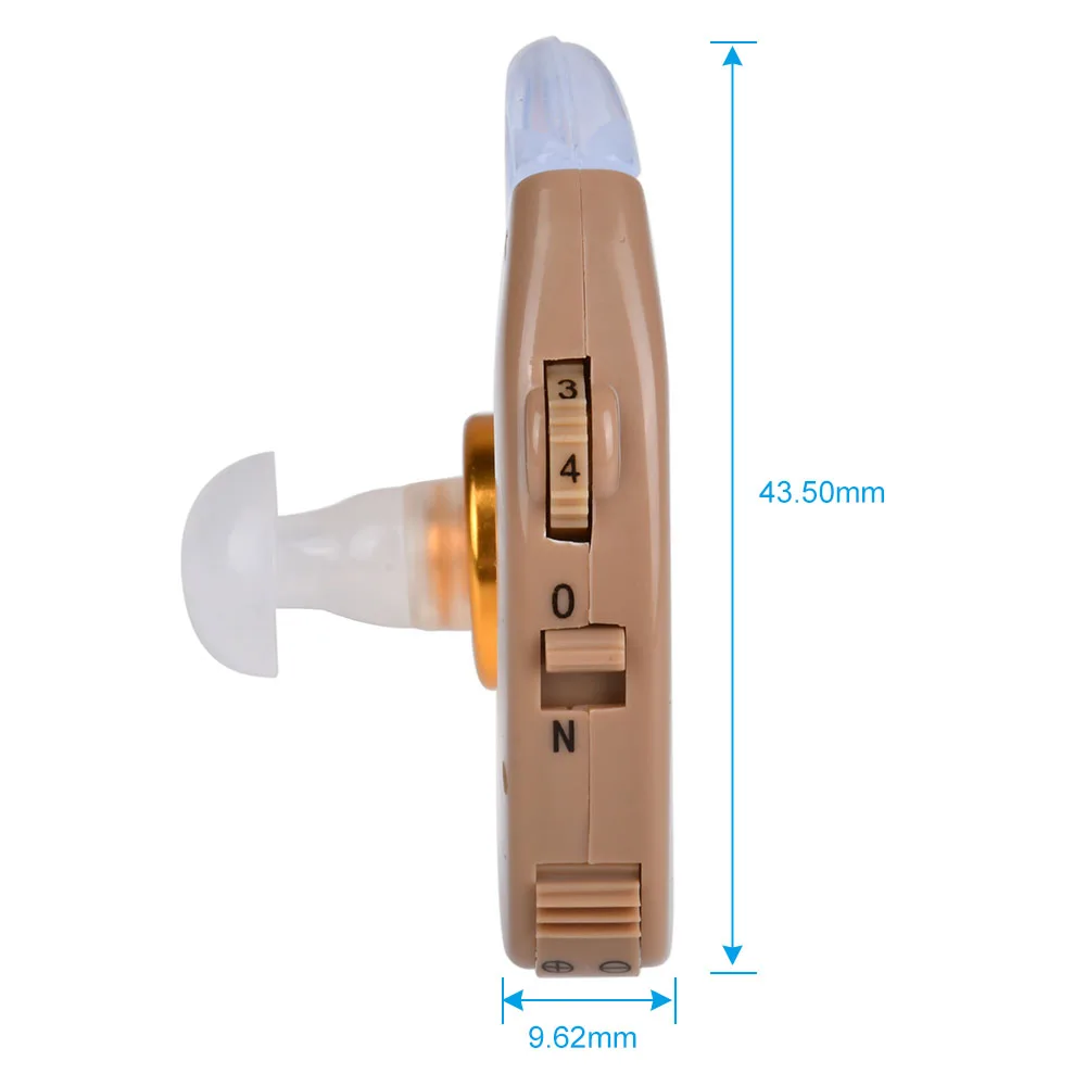 F-136 Ear Hearing Aid Kit Adjustabale Behind the Ear Invisible Voice Amplifier Sound Enhancer