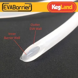 Kegland EVABarrier 4mm(5/32) x 8mm(5/16) Double Wall EVA (12meter Length in Bag) Beer Line / Gas Line beer brewing homebrew pipe