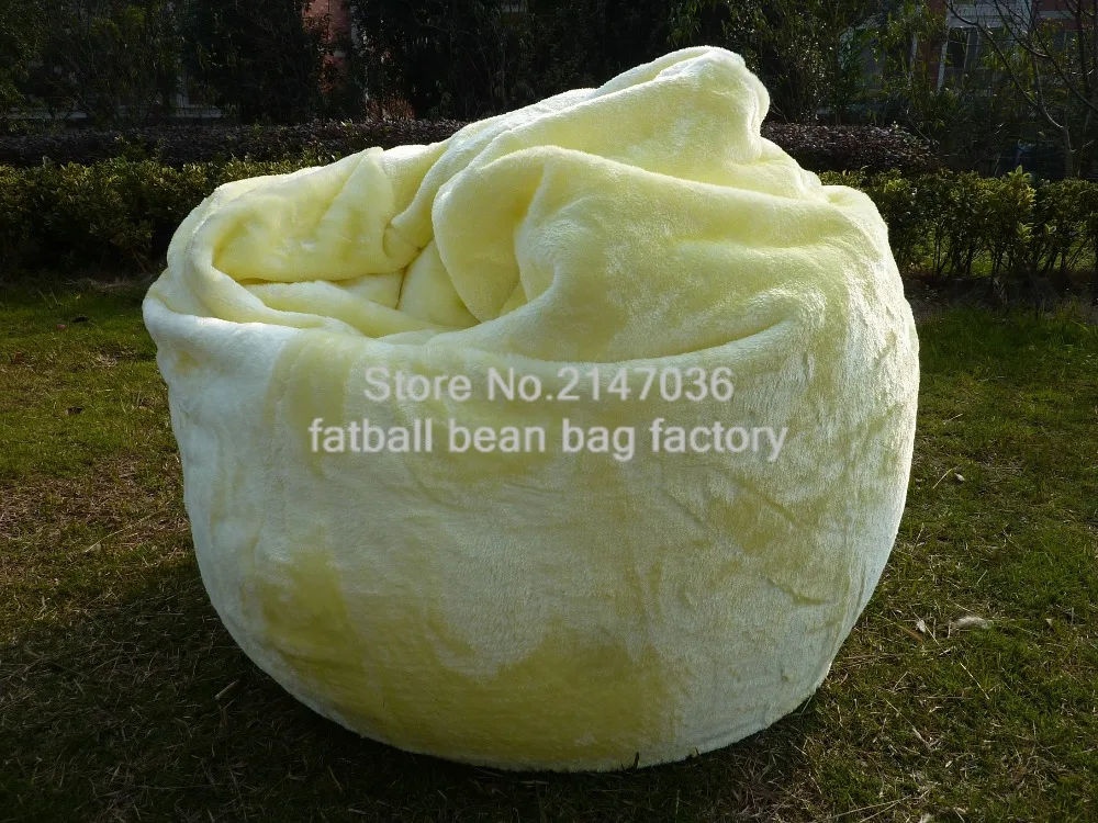 LUXURY LUSH & SOFT SHAGGY ALPACA FAUR FUR BEAN BAG COVER, Short fur soft comfort beanbag sitting furniture